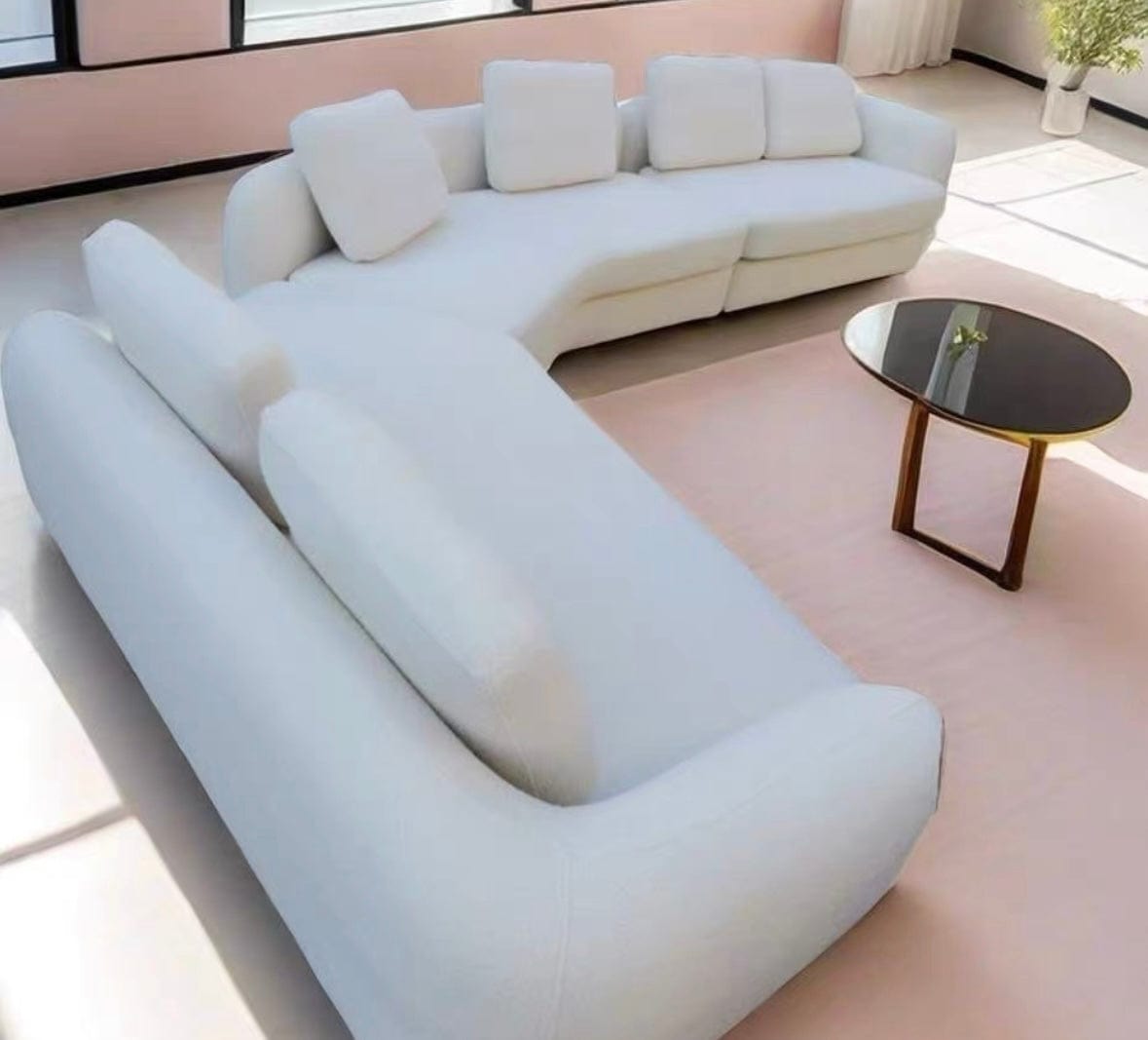 Home Atelier Cole Scratch Resistant Sectional Curve Sofa