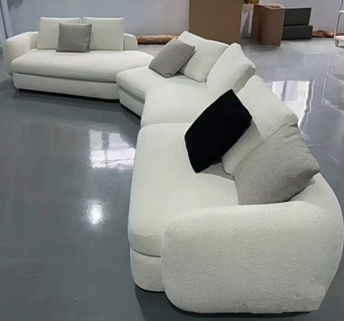 Home Atelier Cole Scratch Resistant Sectional Curve Sofa