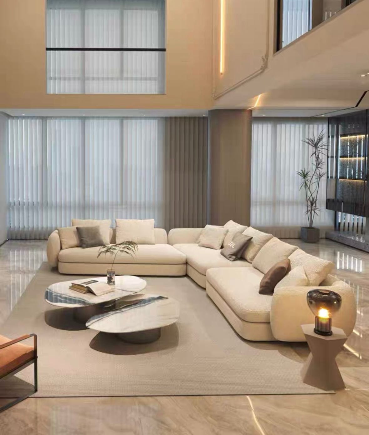 Home Atelier Cole Scratch Resistant Sectional Curve Sofa