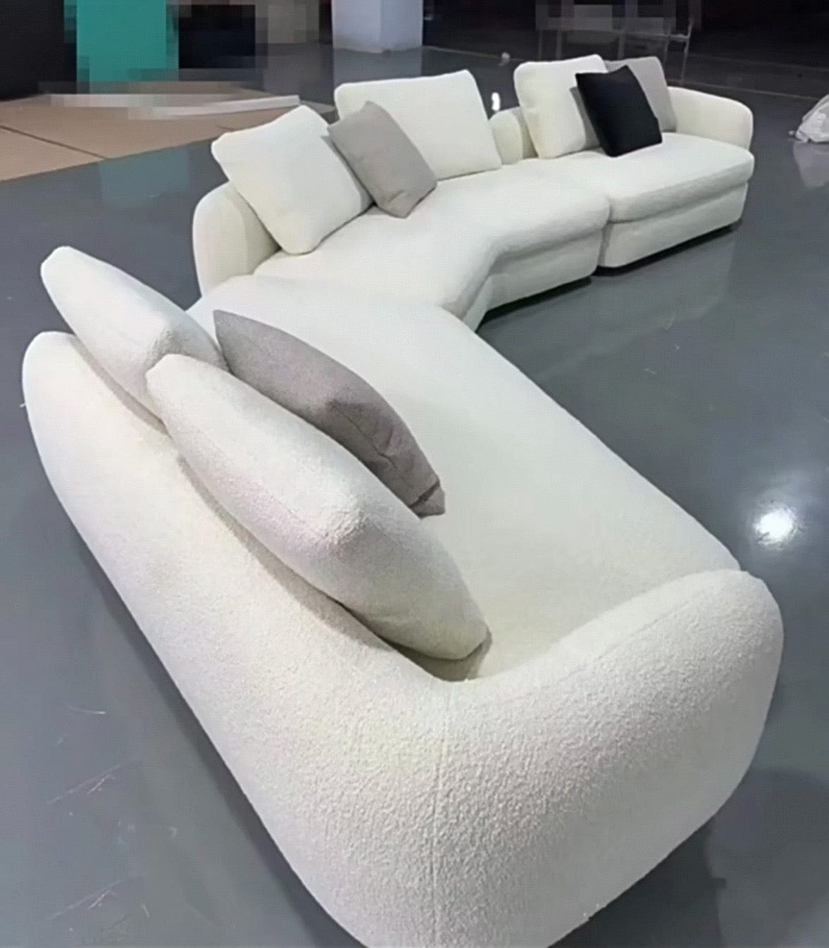 Home Atelier Cole Scratch Resistant Sectional Curve Sofa