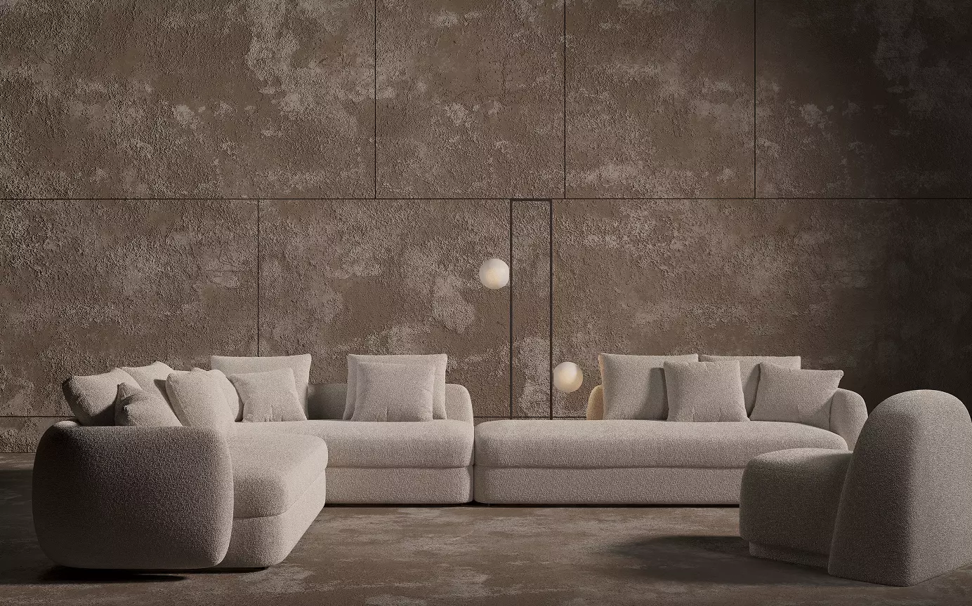 Home Atelier Cole Scratch Resistant Sectional Curve Sofa