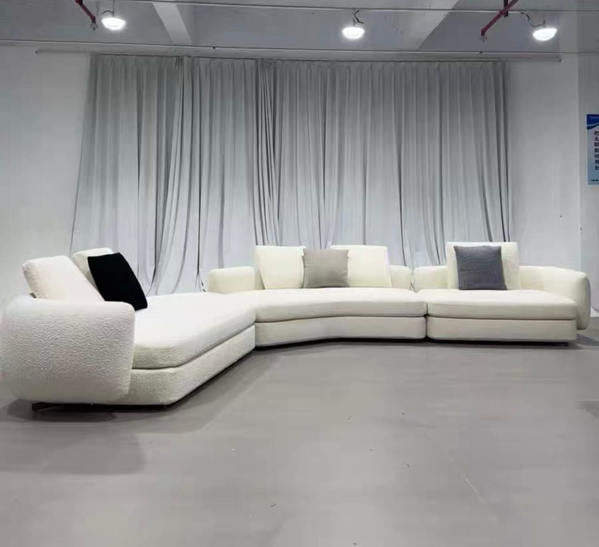 Home Atelier Cole Scratch Resistant Sectional Curve Sofa