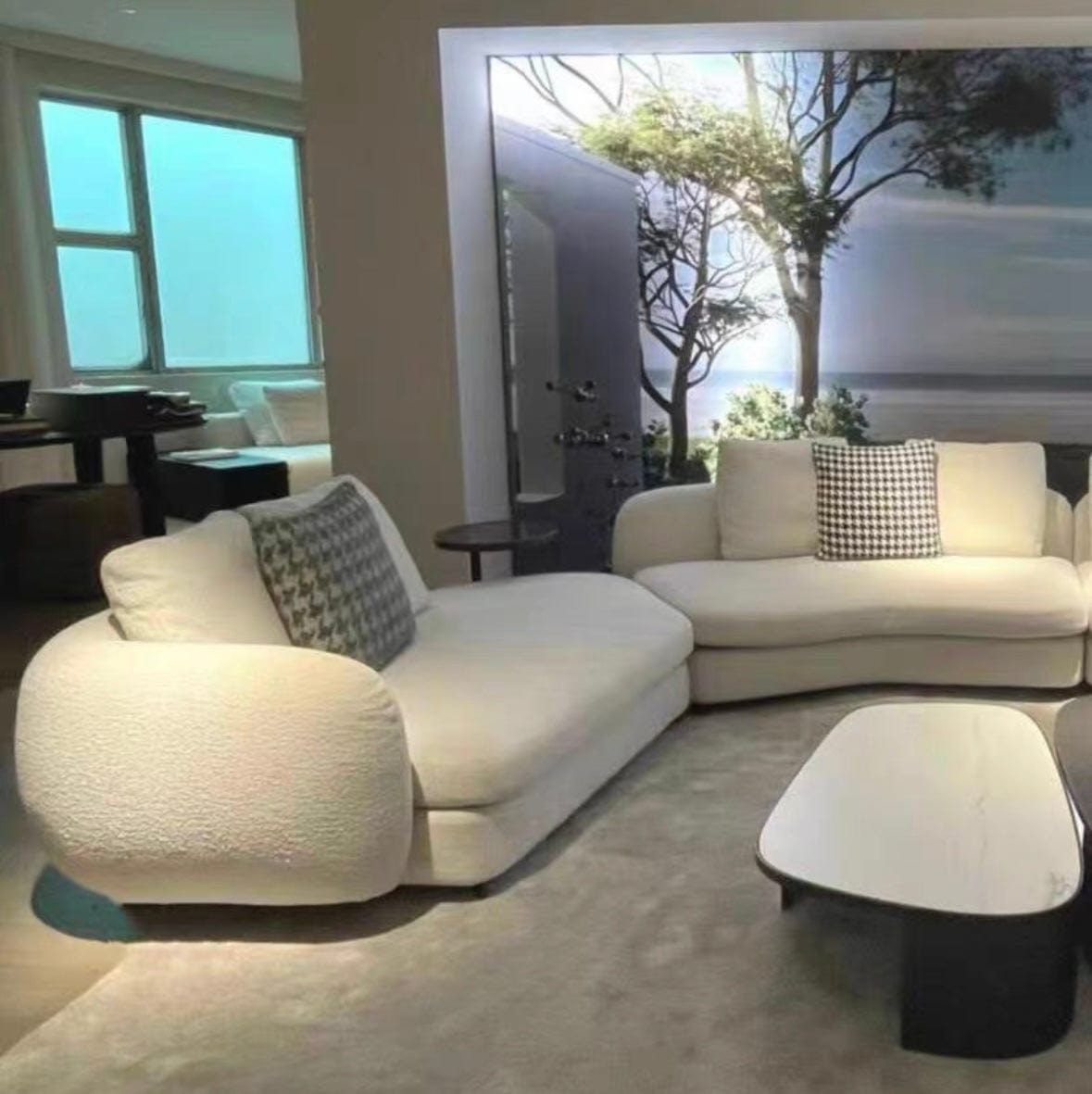 Home Atelier Cole Scratch Resistant Sectional Curve Sofa