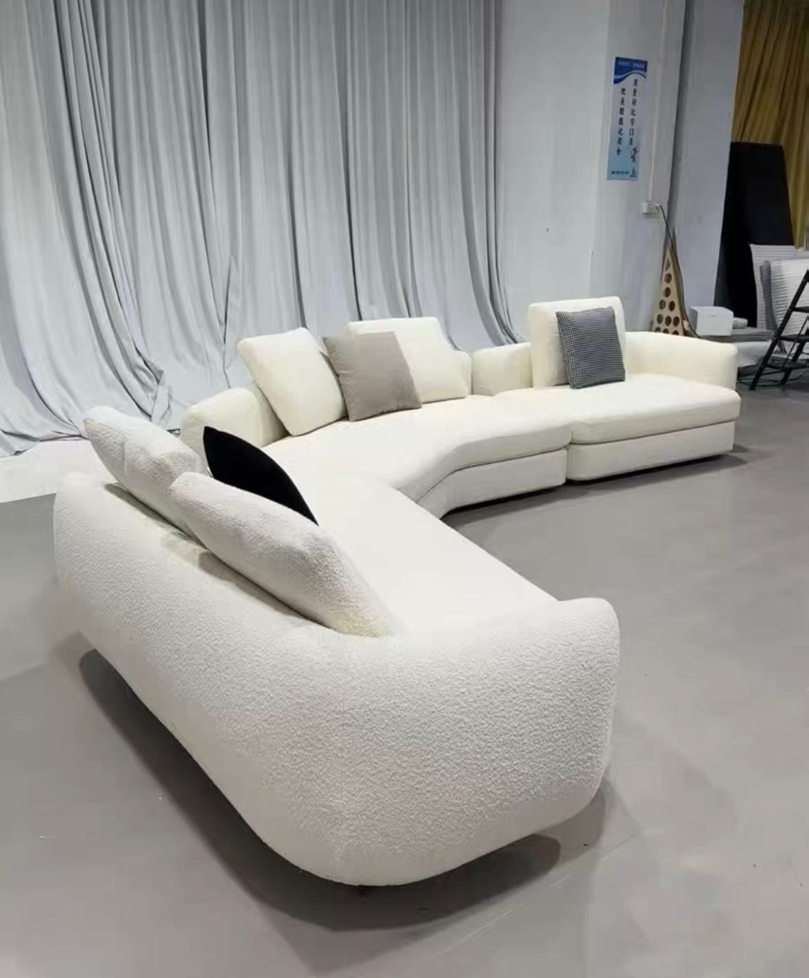 Home Atelier Cole Scratch Resistant Sectional Curve Sofa