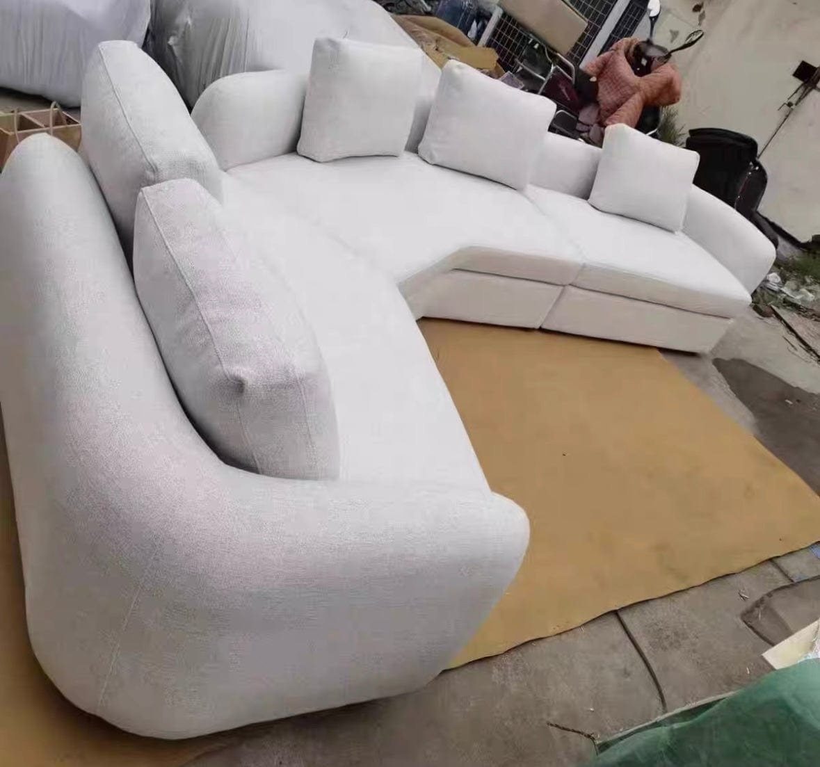 Home Atelier Cole Scratch Resistant Sectional Curve Sofa