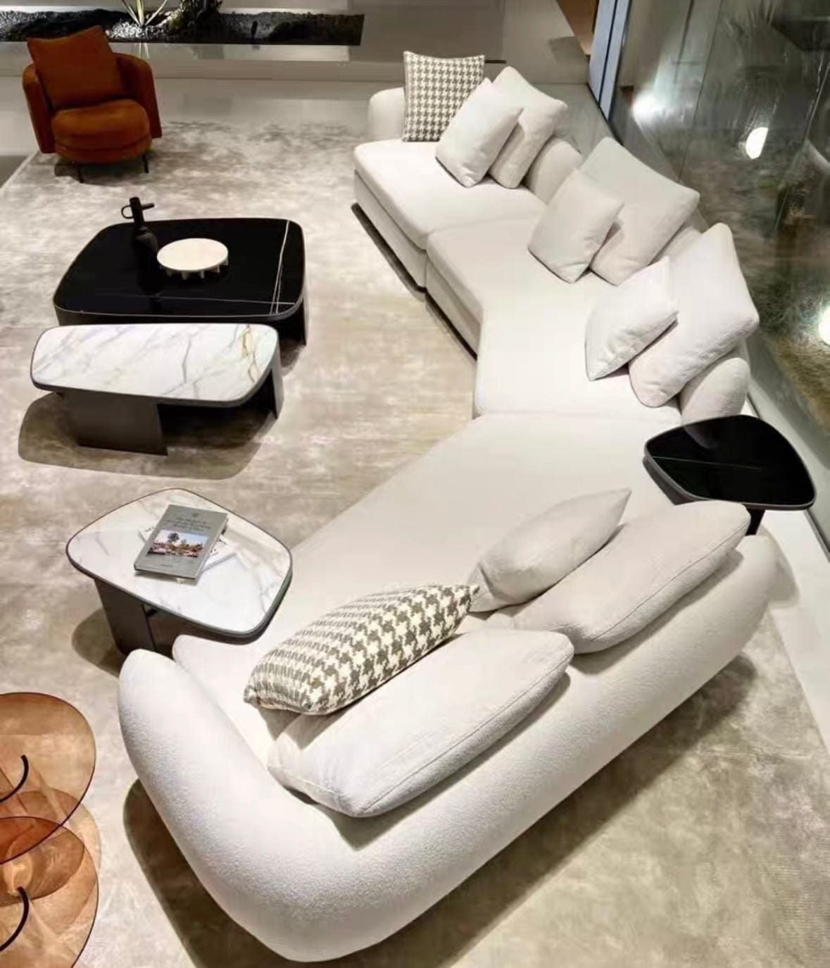 Home Atelier Cole Scratch Resistant Sectional Curve Sofa