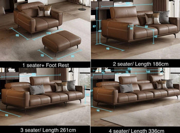 Home Atelier Copy of Alexus Leather Sectional Sofa