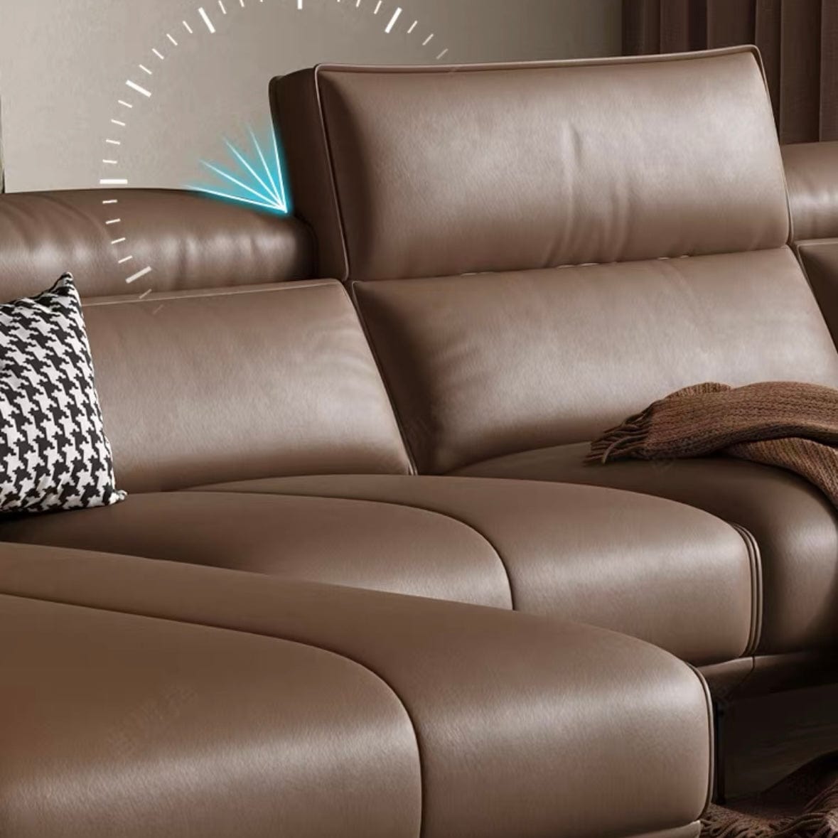 Home Atelier Copy of Alexus Leather Sectional Sofa
