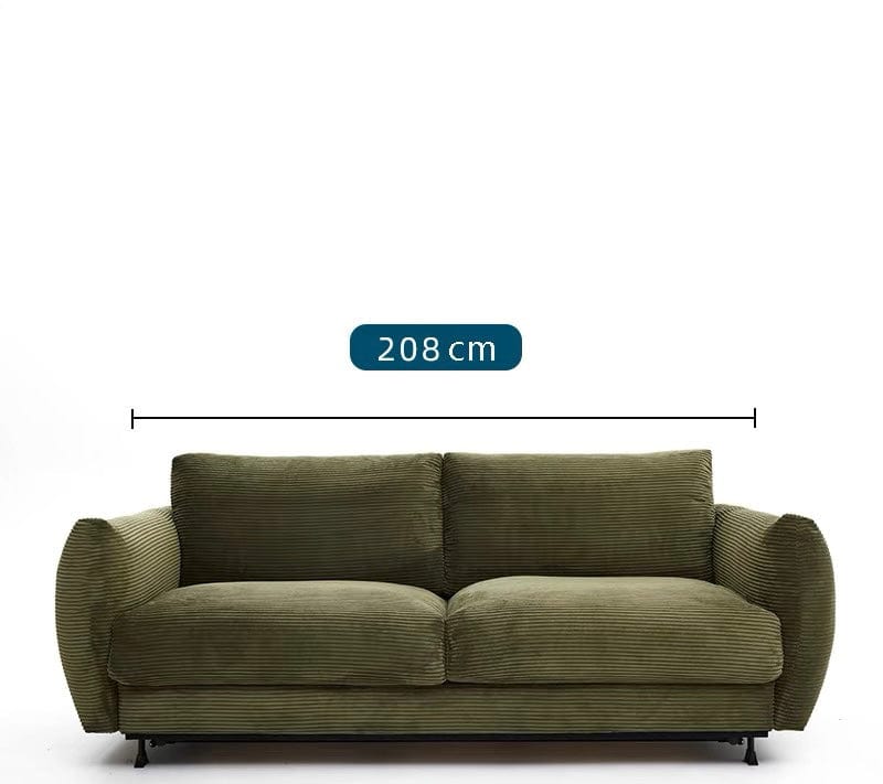 Home Atelier Corduroy Fabric / King Size/ Length 208cm Artemis Foldable Sofa Bed with Mattress