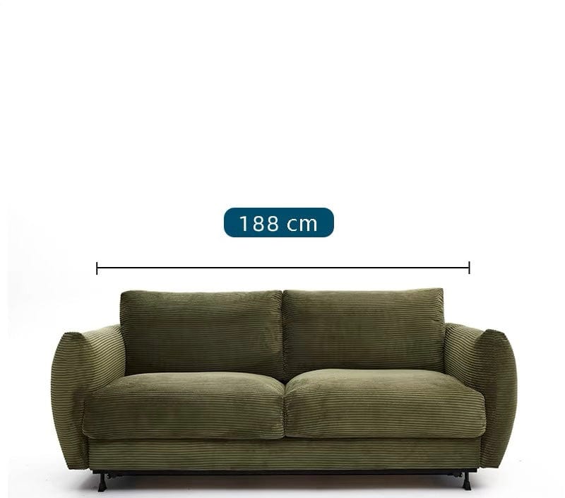 Home Atelier Corduroy Fabric / Queen Size/ Length 188cm Artemis Foldable Sofa Bed with Mattress