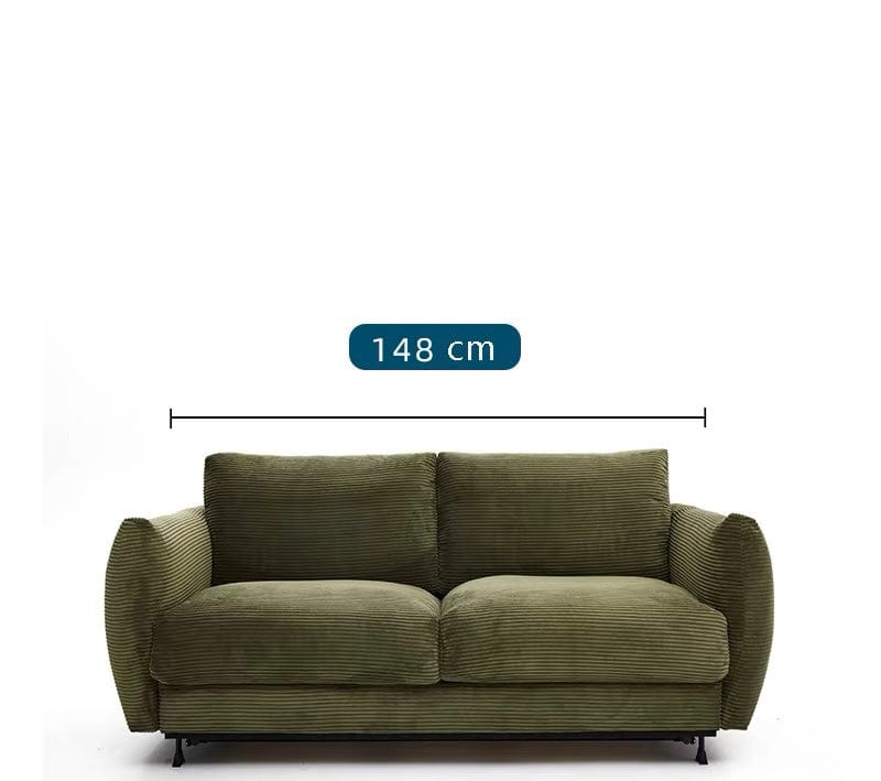 Home Atelier Corduroy Fabric / Single Size/ Length 148cm Artemis Foldable Sofa Bed with Mattress