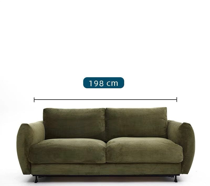Home Atelier Corduroy Fabric / Super Queen Size/ Length 198cm Artemis Foldable Sofa Bed with Mattress