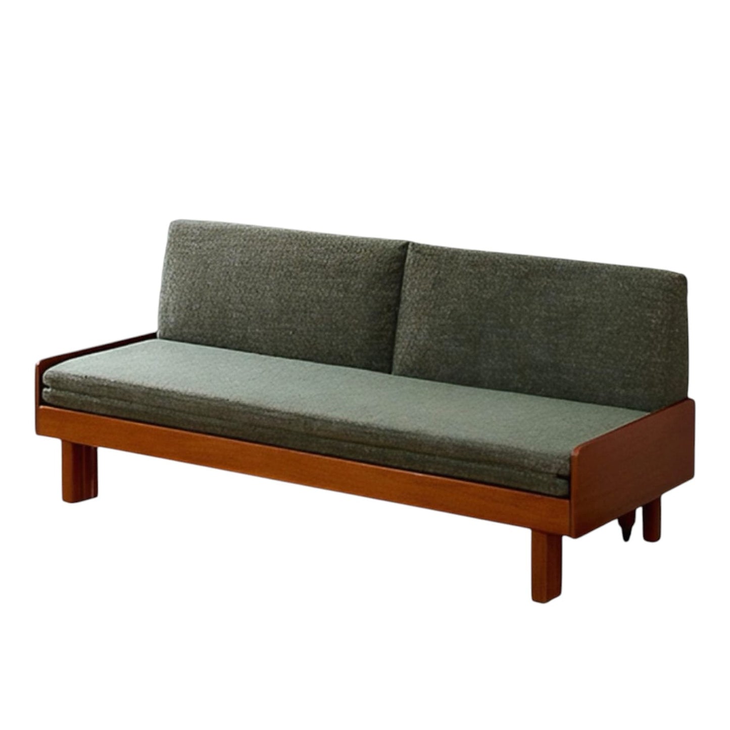 Home Atelier Cotton Fabric / L200 x W130 x H85cm Fraser Wooden Pull-out Sofa Bed