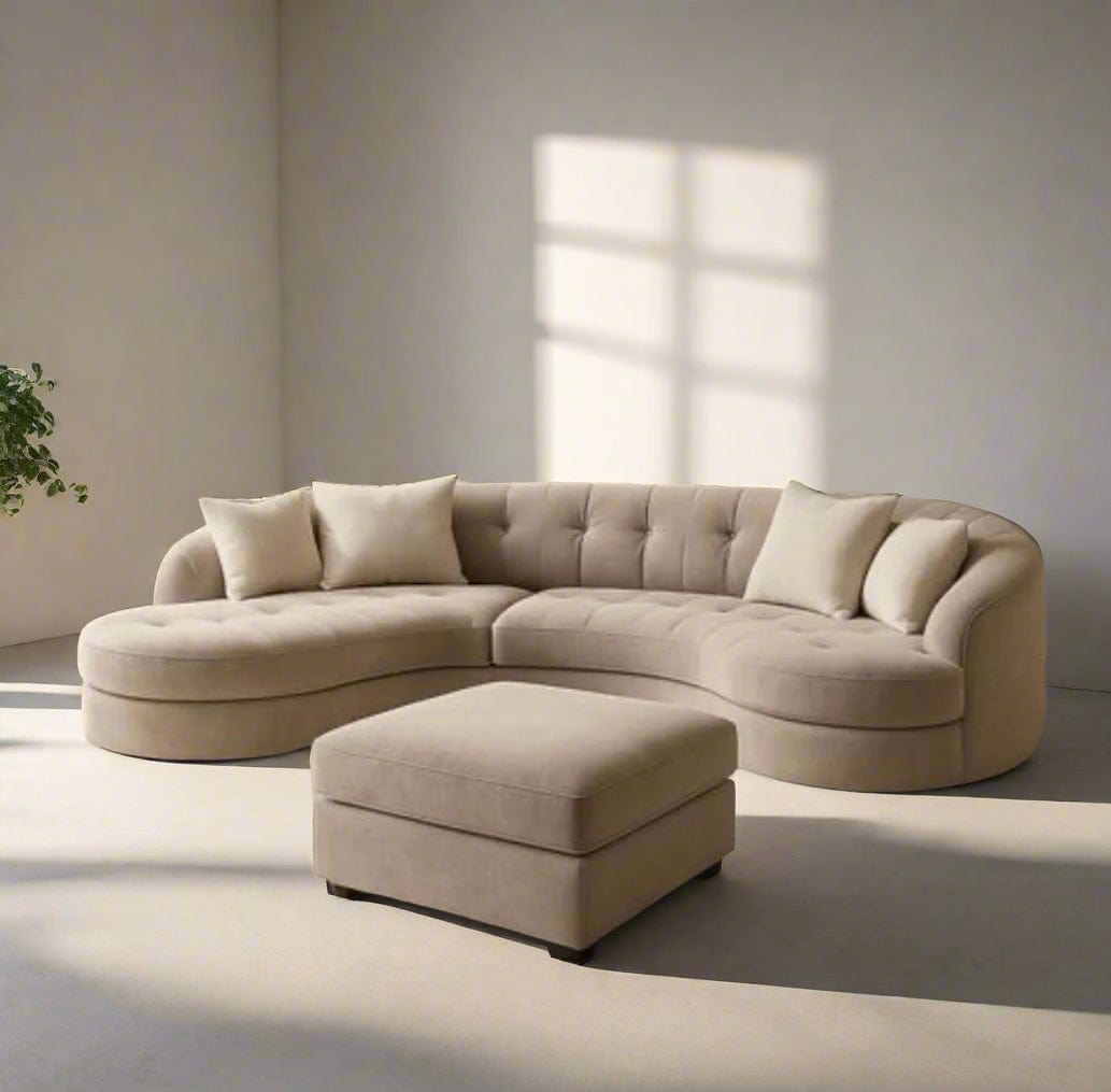 Home Atelier Dampton Scratch Resistant Sectional Curve Sofa