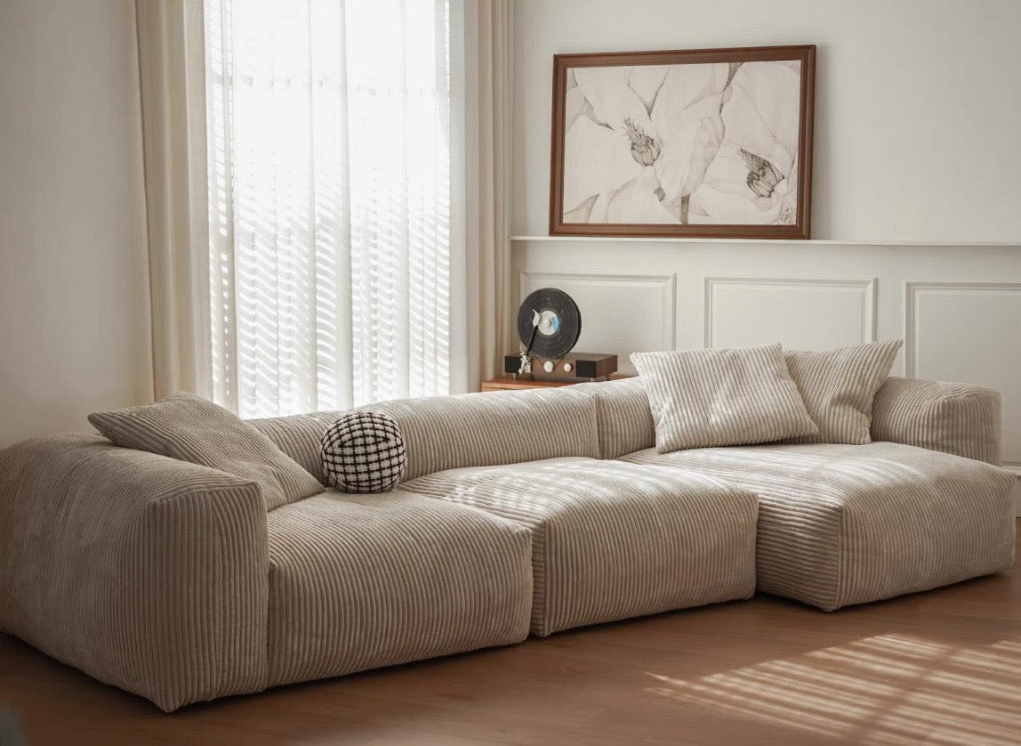 Home Atelier Dante Corduroy Sectional Sofa