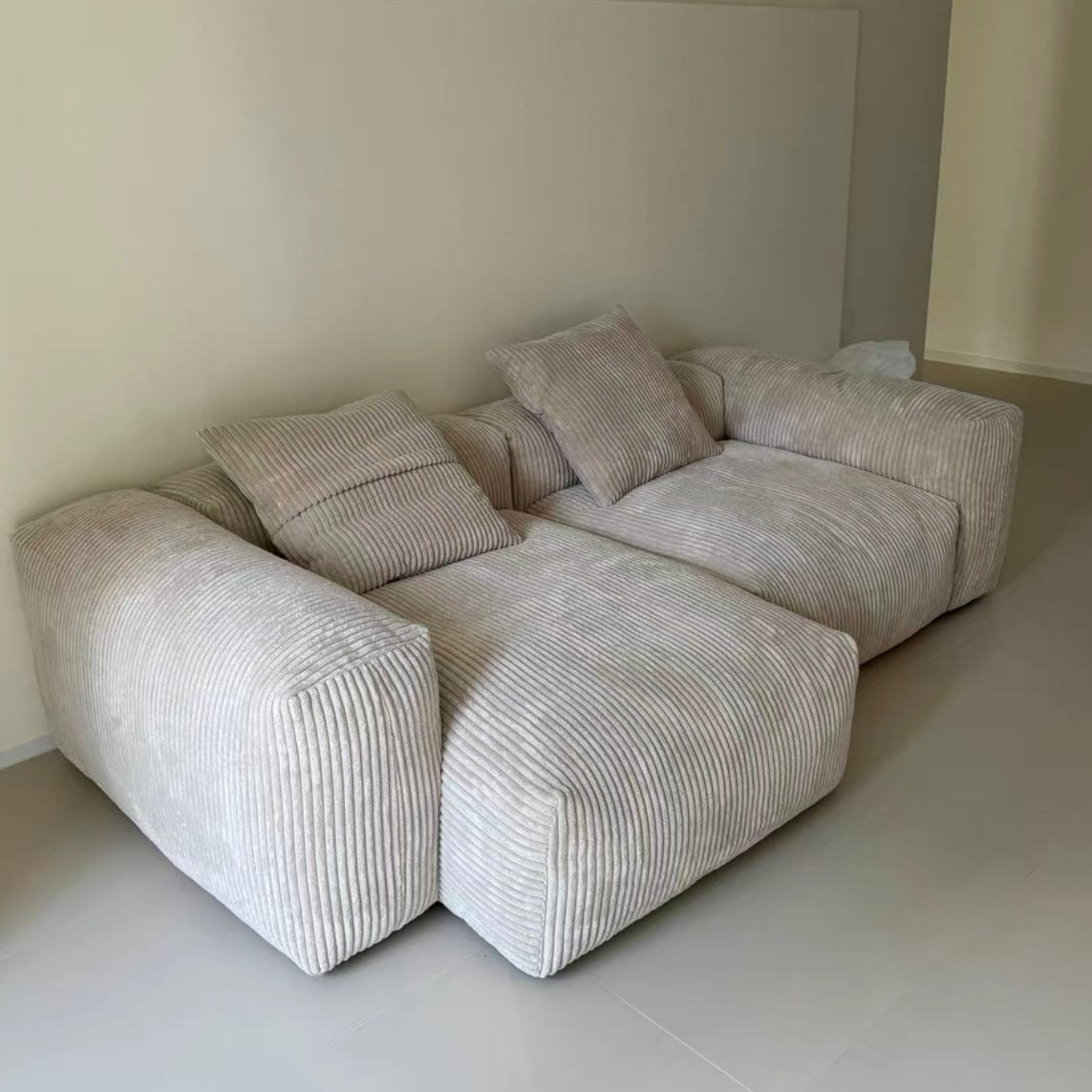 Home Atelier Dante Corduroy Sectional Sofa