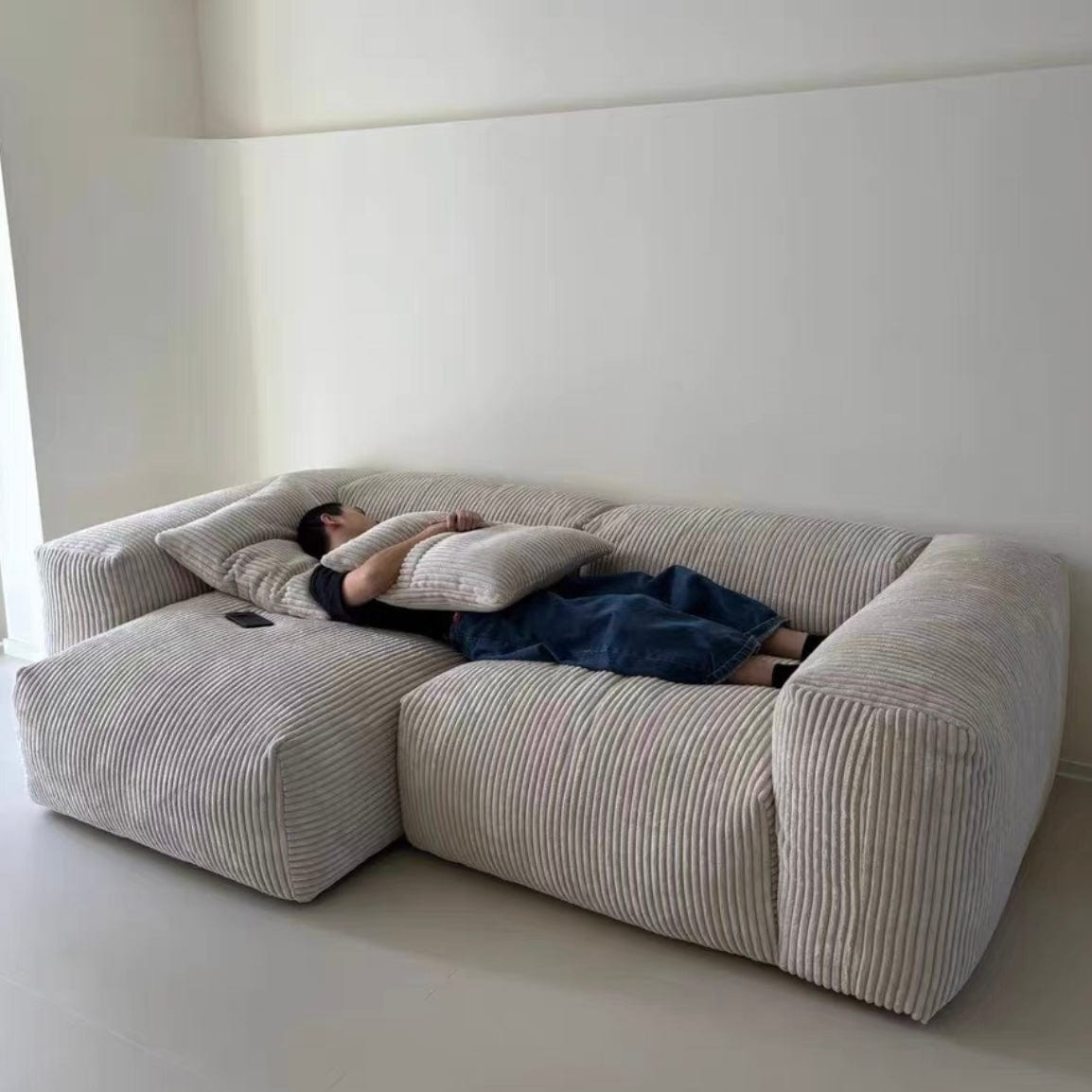 Home Atelier Dante Corduroy Sectional Sofa