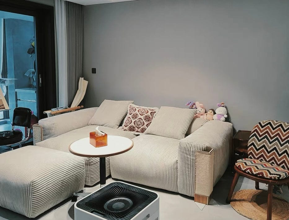 Home Atelier Dante Corduroy Sectional Sofa