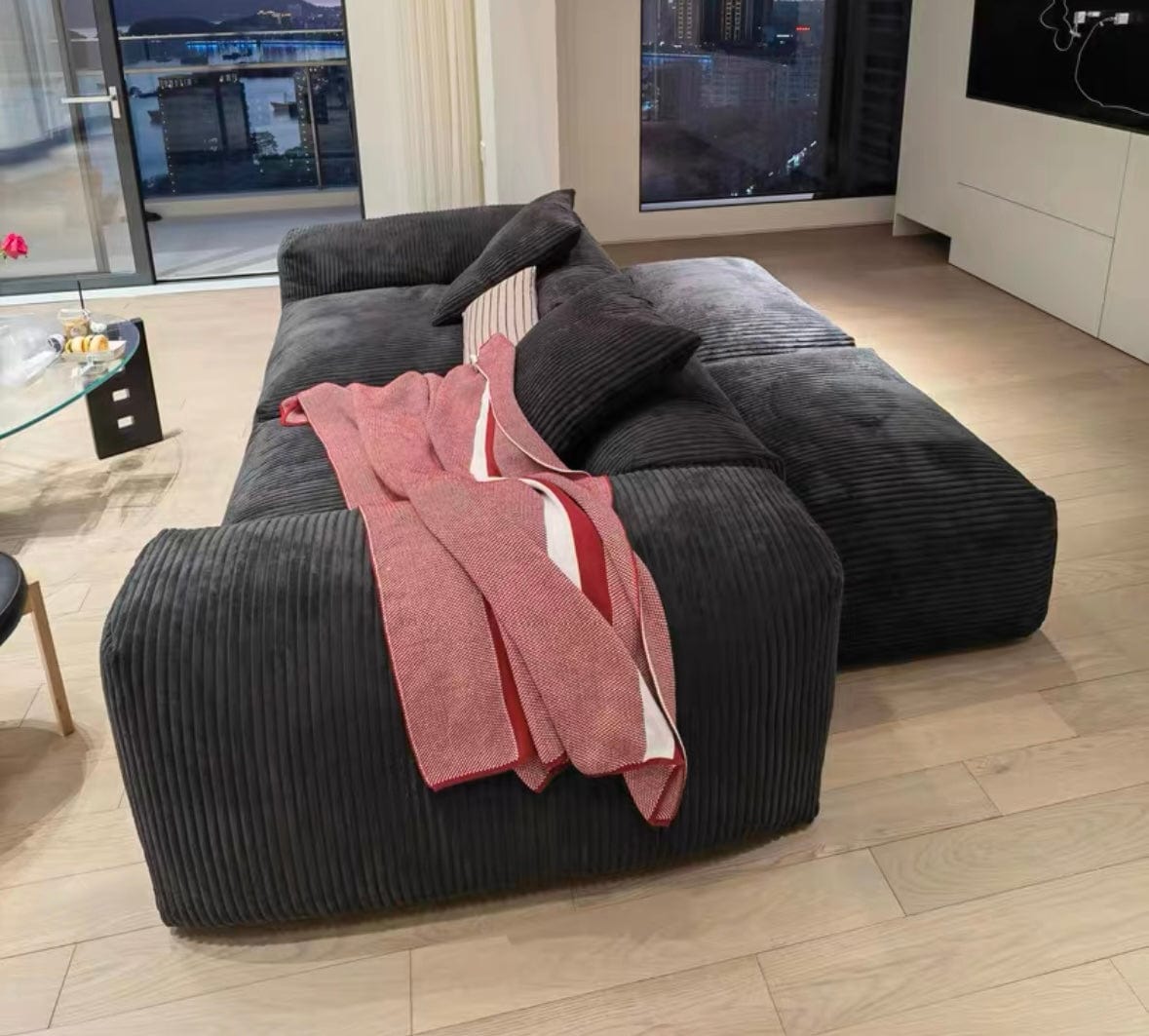 Home Atelier Dante Corduroy Sectional Sofa