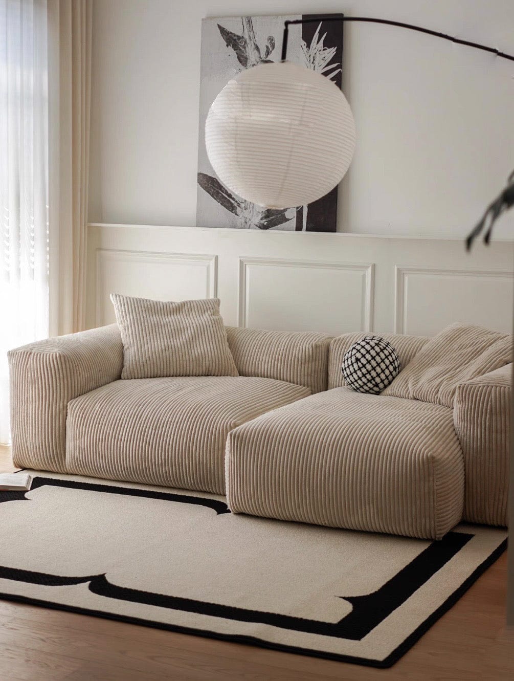 Home Atelier Dante Corduroy Sectional Sofa