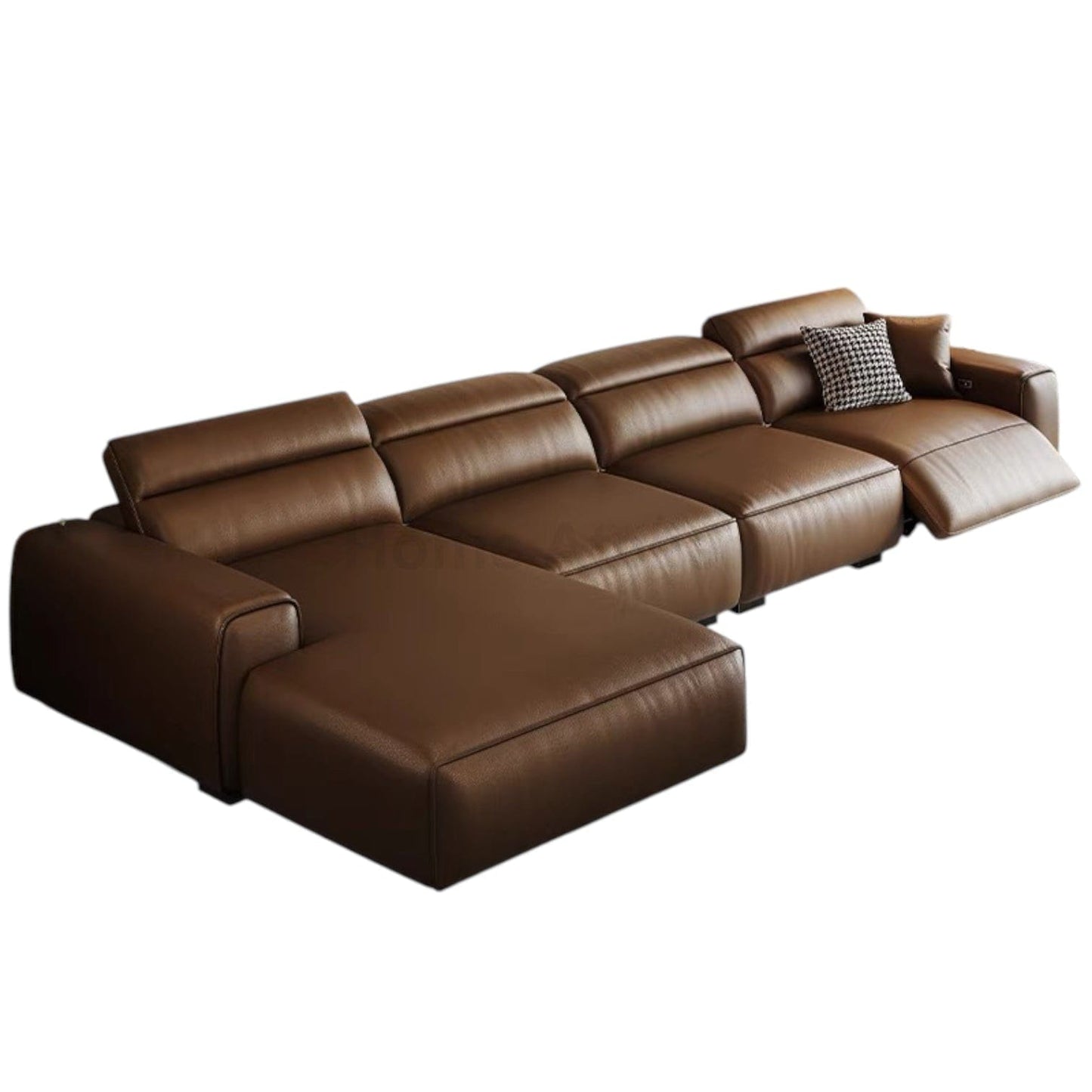 Home Atelier Darren Electric Recliner Leather L-shaped Sofa