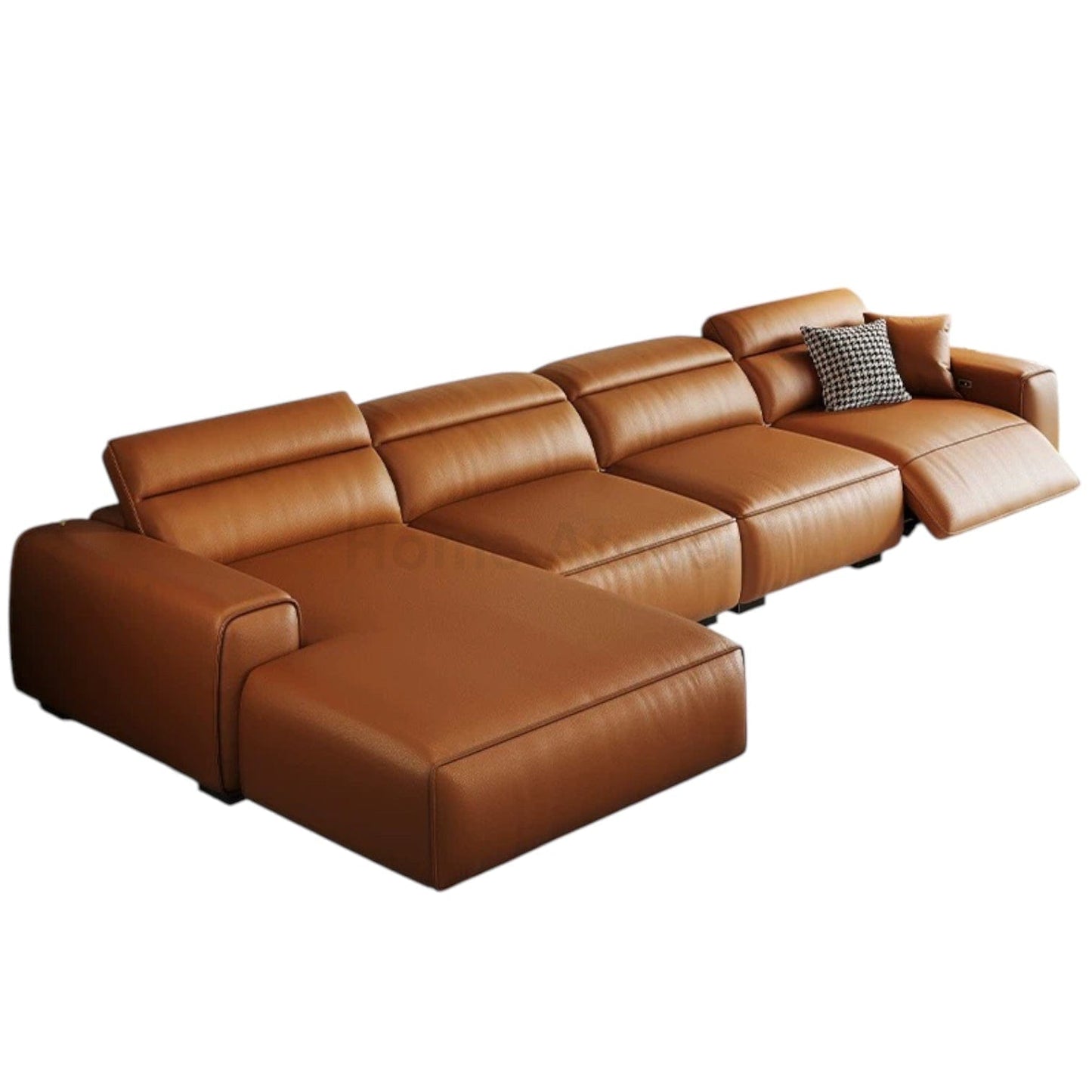 Home Atelier Darren Electric Recliner Leather L-shaped Sofa