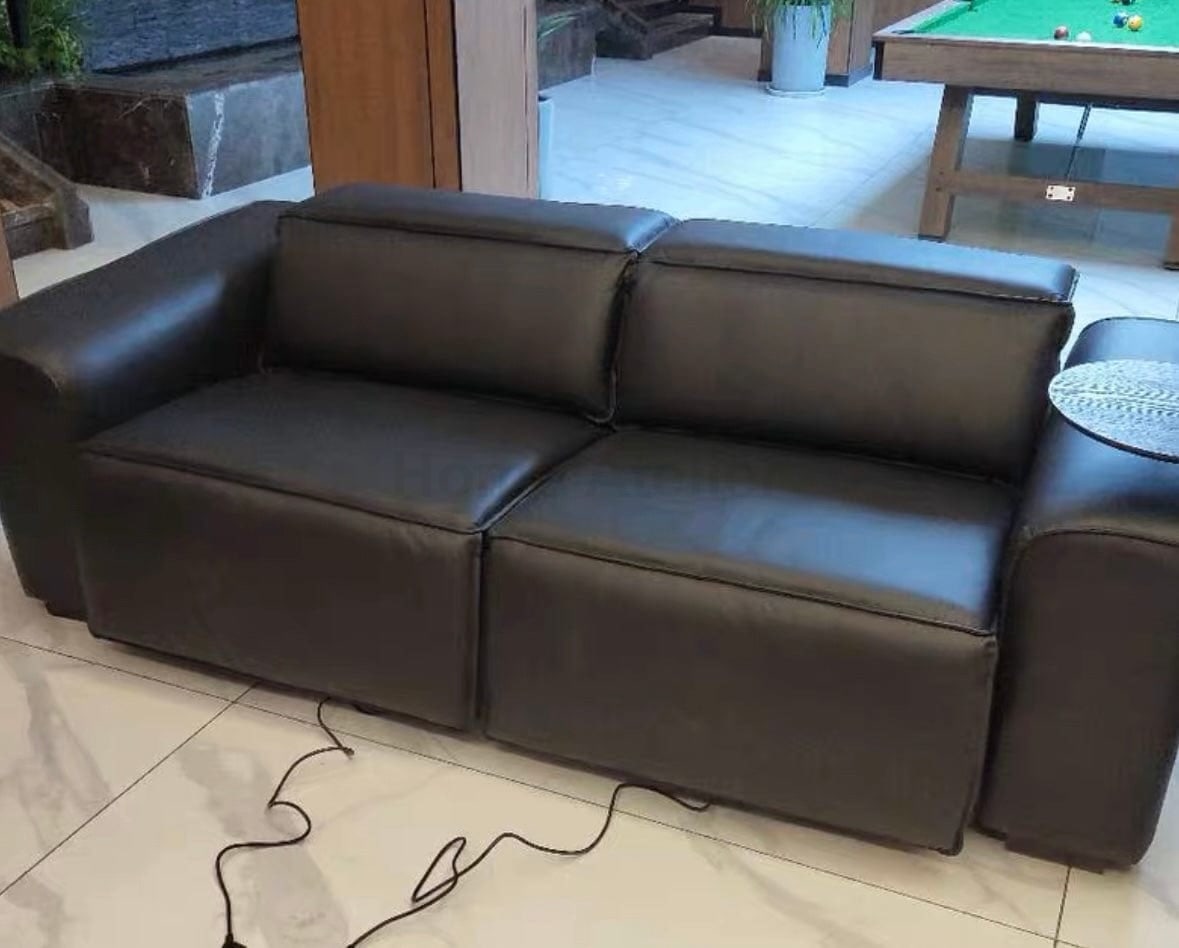 Home Atelier Darren Electric Recliner Leather Sofa