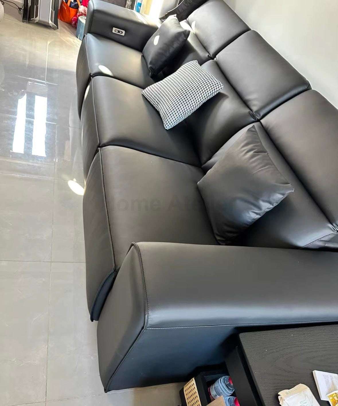 Home Atelier Darren Electric Recliner Leather Sofa