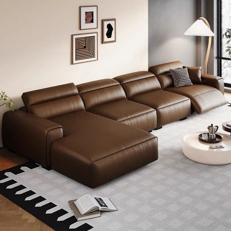 Home Atelier Darren Electric Recliner Leather Sofa