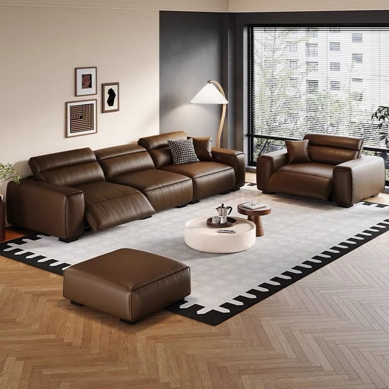 Home Atelier Darren Electric Recliner Leather Sofa