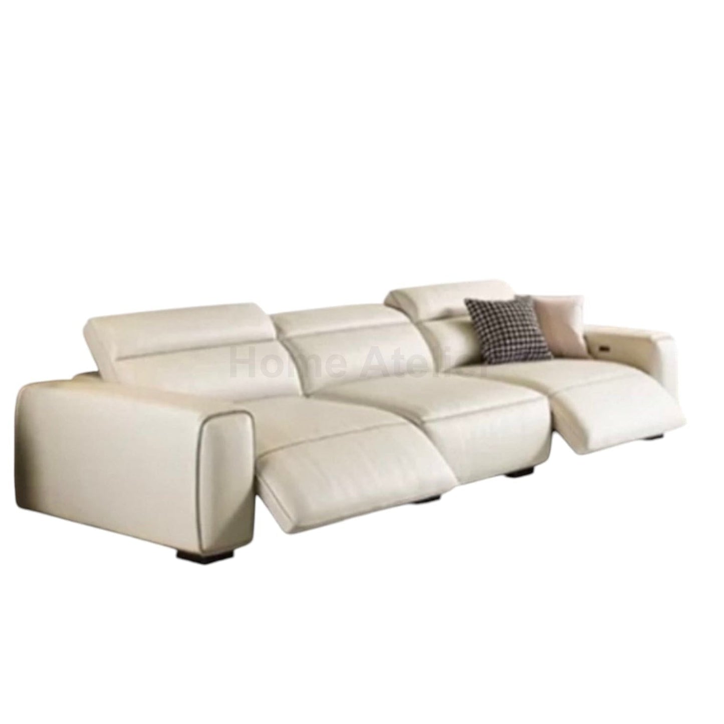 Home Atelier Darren Electric Recliner Leather Sofa
