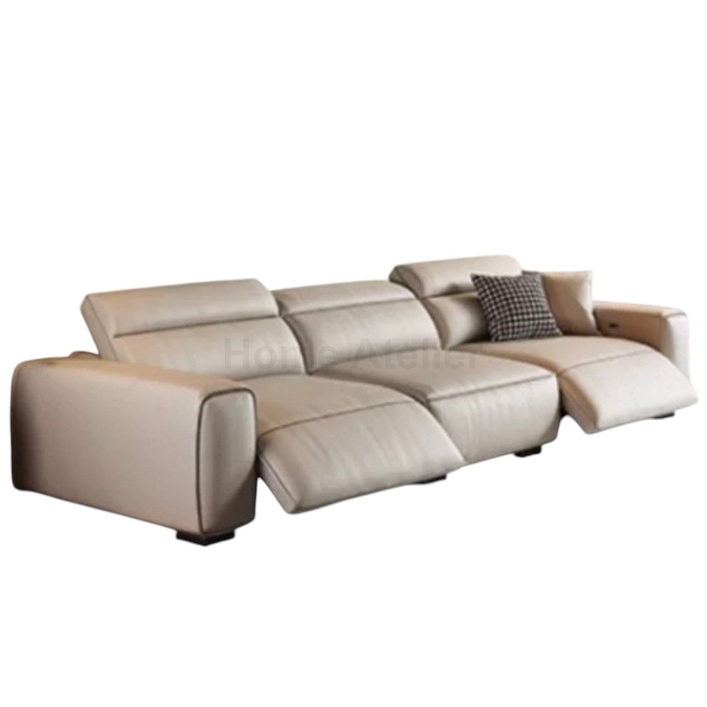 Home Atelier Darren Electric Recliner Leather Sofa