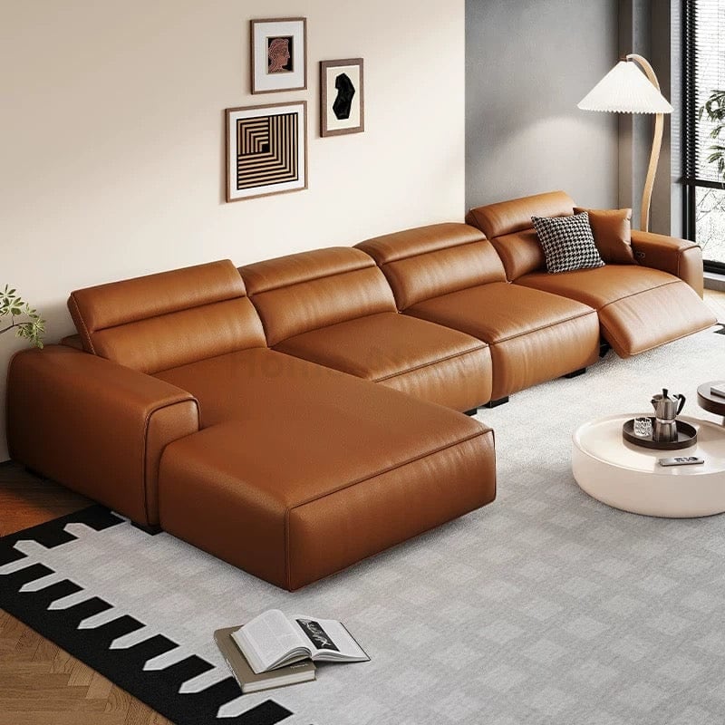 Home Atelier Darren Electric Recliner Leather Sofa