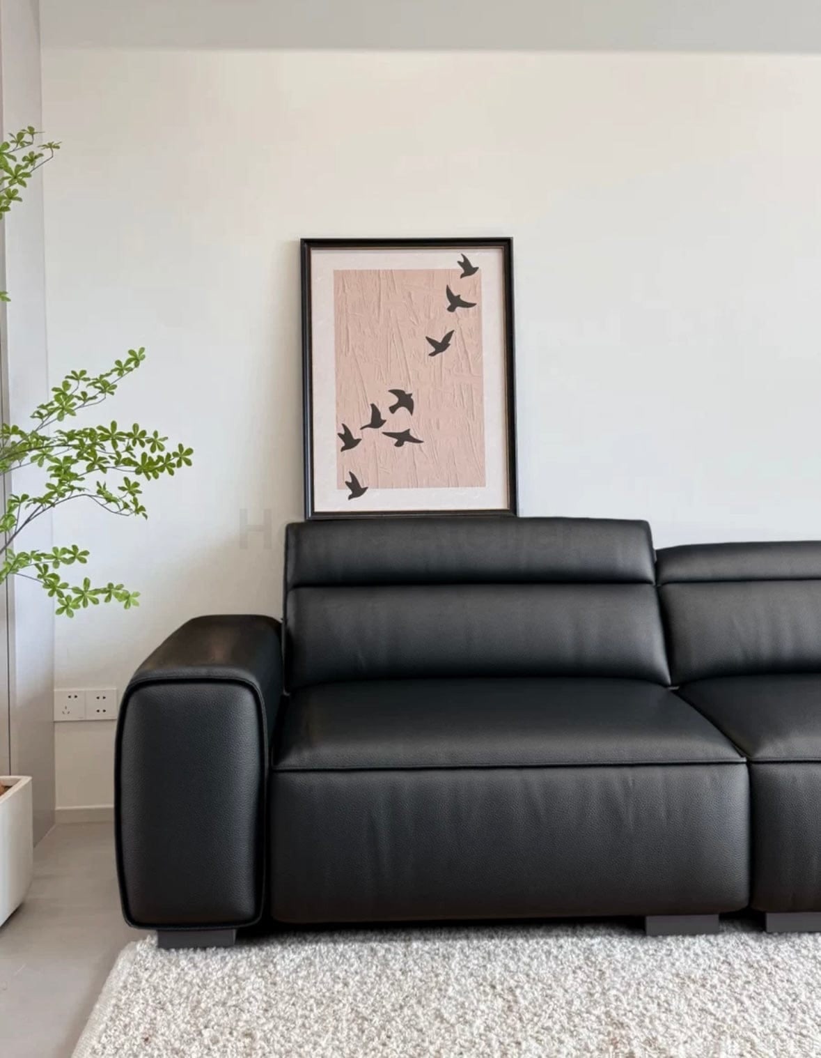 Home Atelier Darren Electric Recliner Leather Sofa