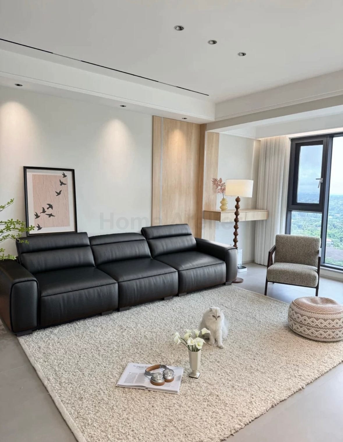 Home Atelier Darren Electric Recliner Leather Sofa
