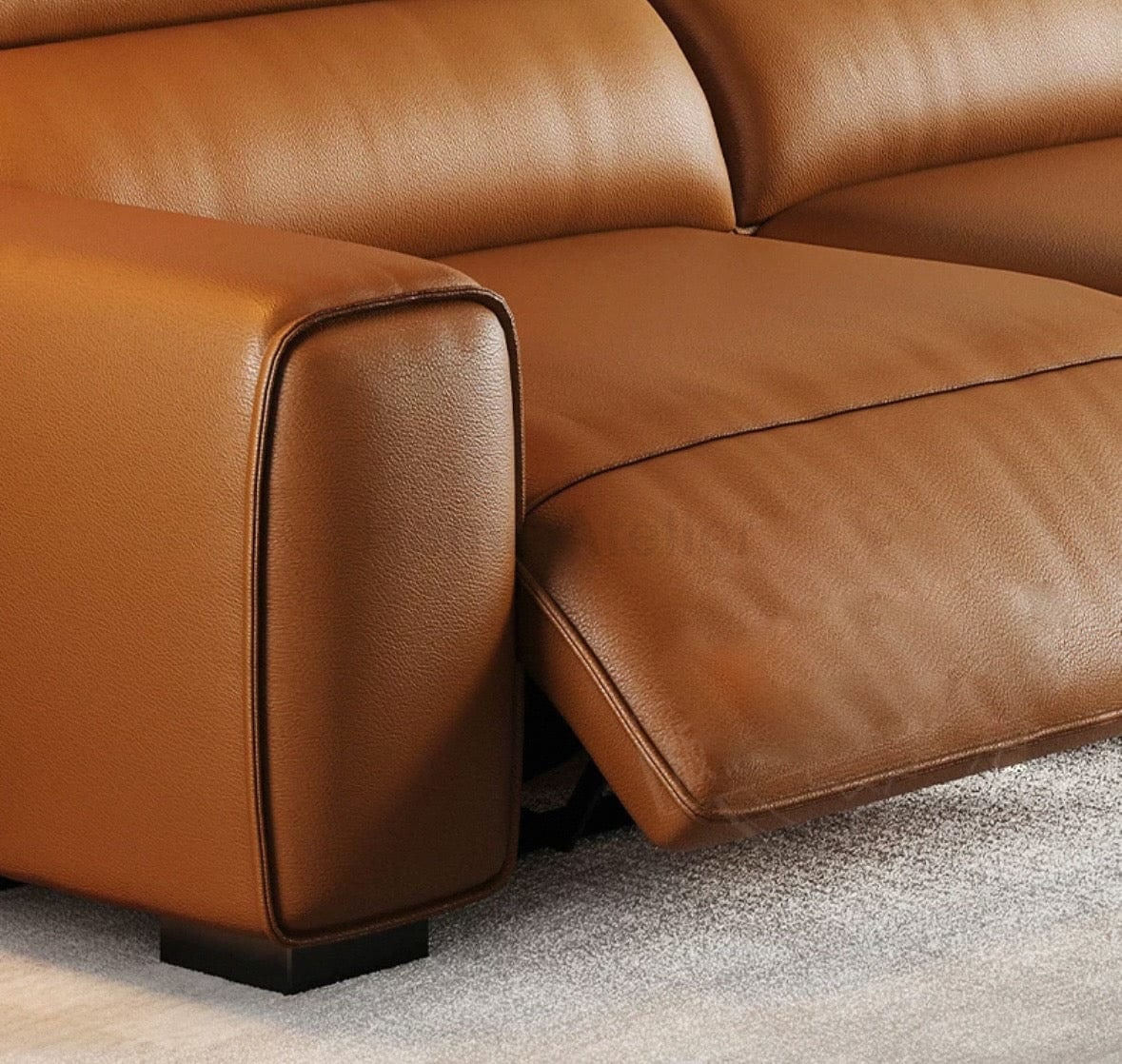 Home Atelier Darren Electric Recliner Leather Sofa