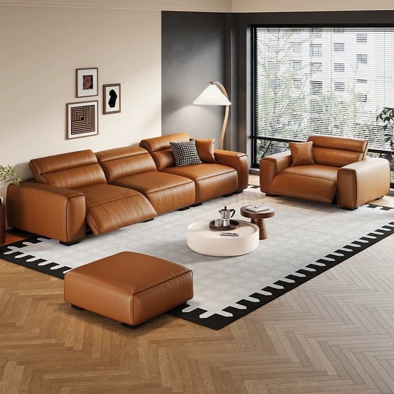 Home Atelier Darren Electric Recliner Leather Sofa