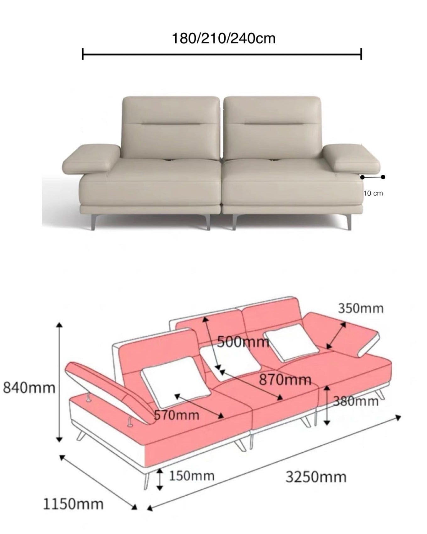 Home Atelier Dave Sectional Slider Sofa