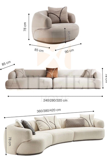 Home Atelier Davine Curve Sofa