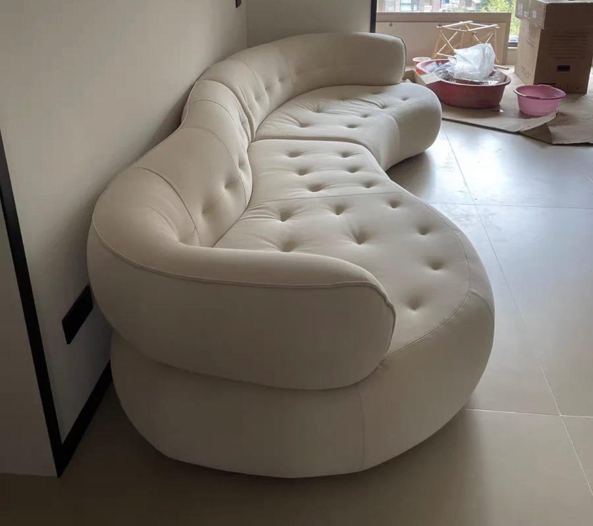 Home Atelier Dawson Scratch Resistant Designer Curve Sofa