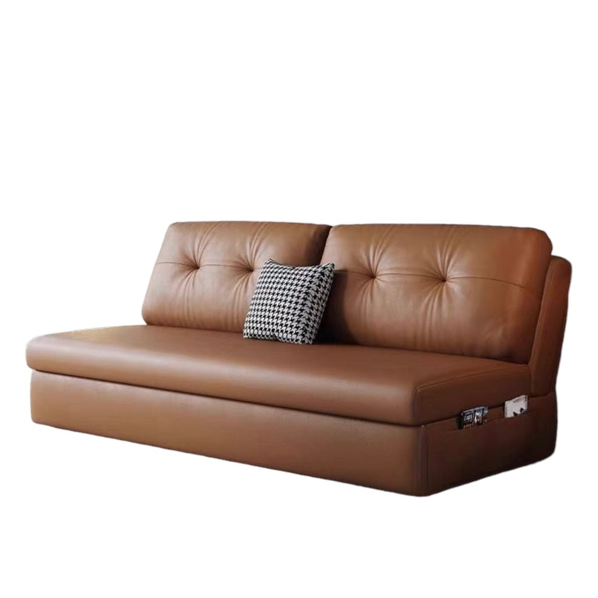 Home Atelier Denise Scratch Resistant Leather Storage Sofa Bed