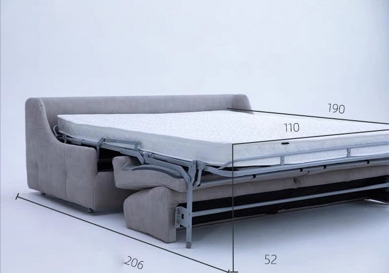 Home Atelier Denna Scratch Resistant Leather-Aire Foldable Sofa Bed with Mattress