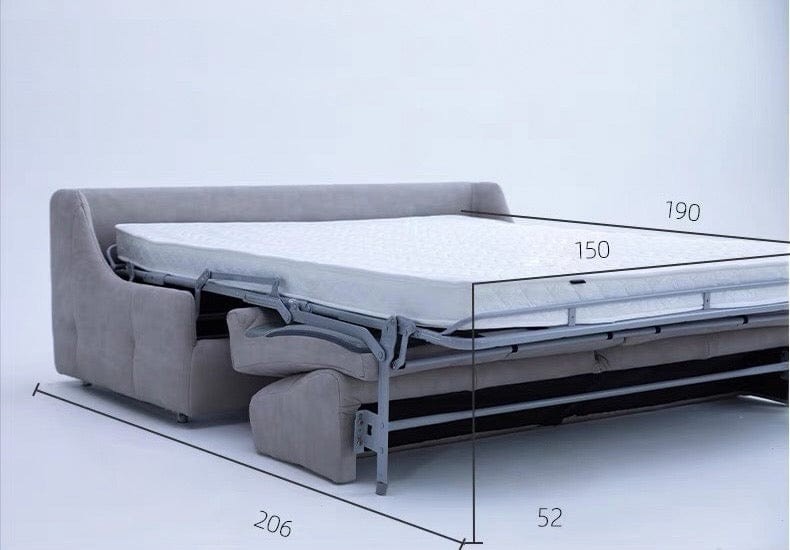 Home Atelier Denna Scratch Resistant Leather-Aire Foldable Sofa Bed with Mattress