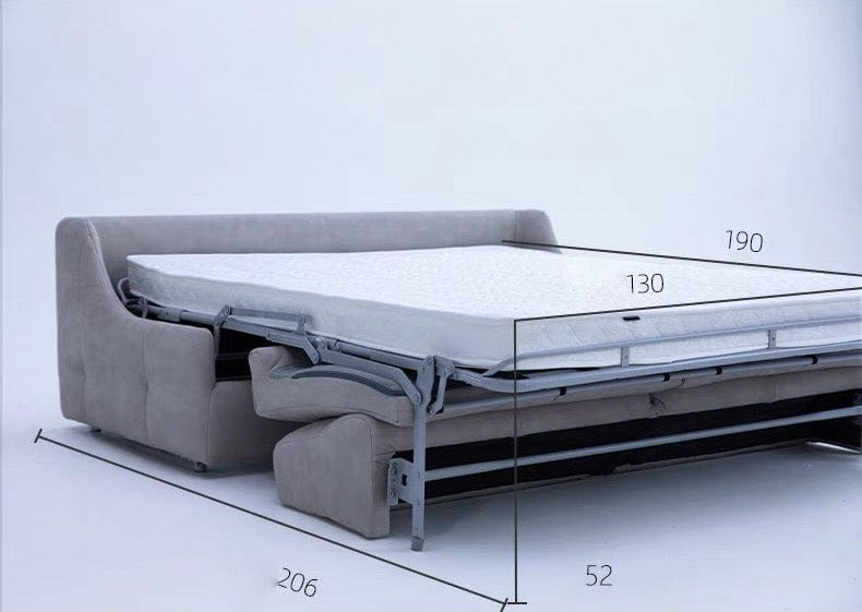 Home Atelier Denna Scratch Resistant Leather-Aire Foldable Sofa Bed with Mattress