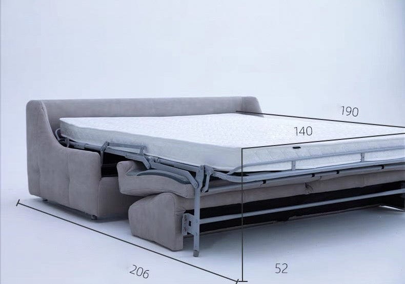 Home Atelier Denna Scratch Resistant Leather-Aire Foldable Sofa Bed with Mattress
