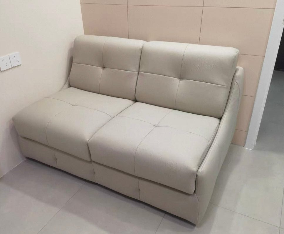 Home Atelier Denna Scratch Resistant Leather-Aire Foldable Sofa Bed with Mattress