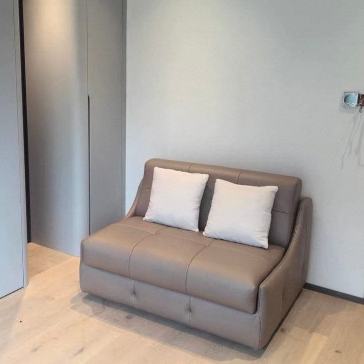 Home Atelier Denna Scratch Resistant Leather-Aire Foldable Sofa Bed with Mattress