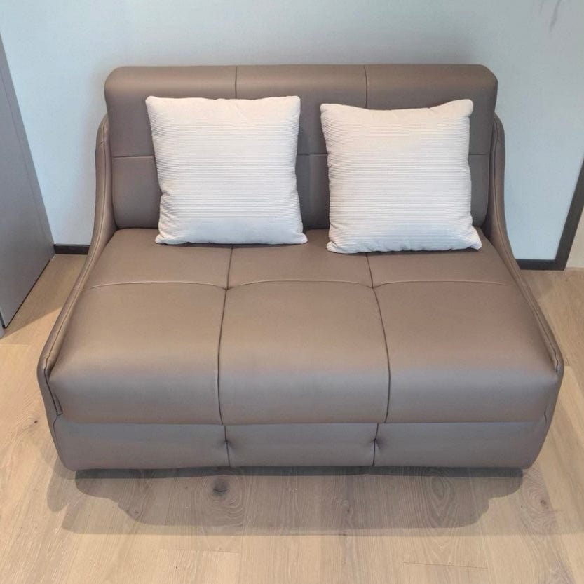 Home Atelier Denna Scratch Resistant Leather-Aire Foldable Sofa Bed with Mattress