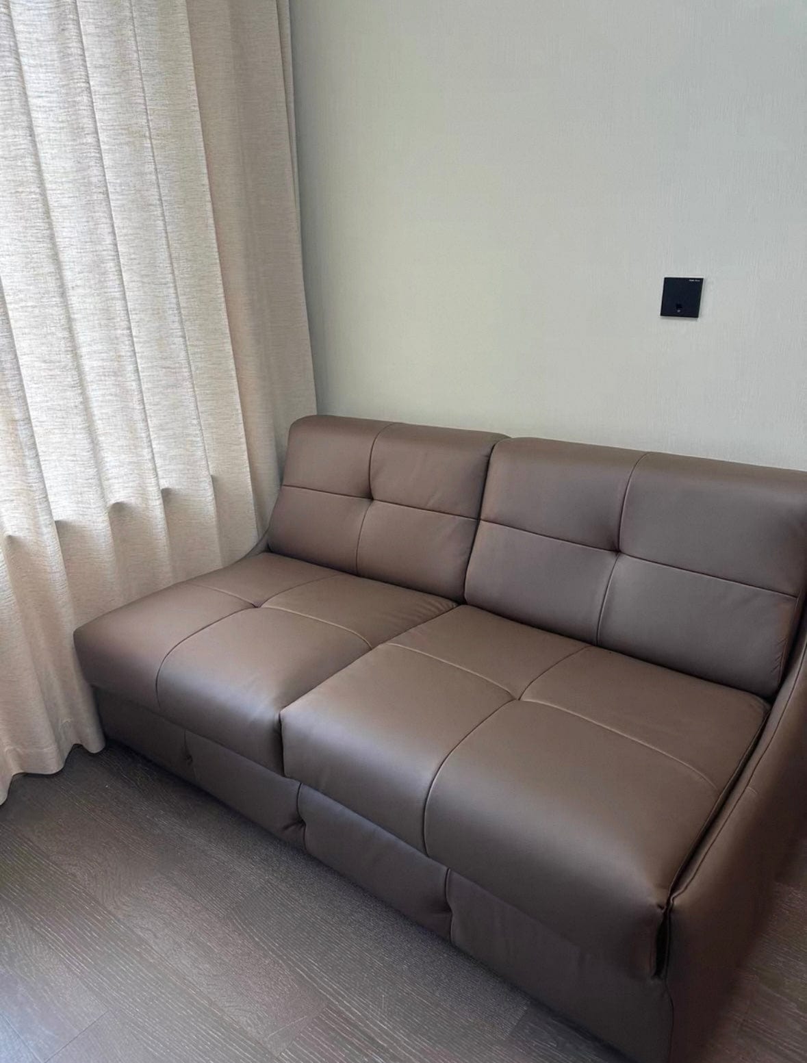 Home Atelier Denna Scratch Resistant Leather-Aire Foldable Sofa Bed with Mattress