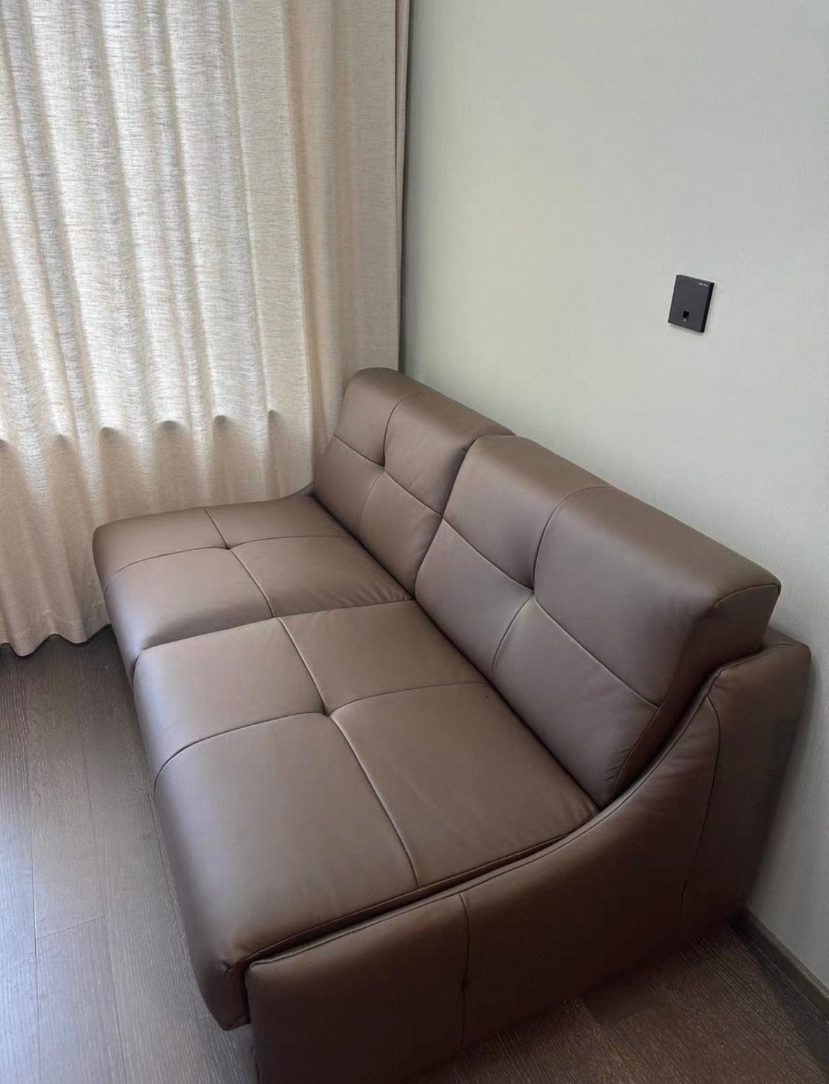 Home Atelier Denna Scratch Resistant Leather-Aire Foldable Sofa Bed with Mattress